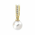 Ladies' 14K Yellow Gold 7.5mm Cultured Pearl & 0.07 CTW Diamond Round Pendant